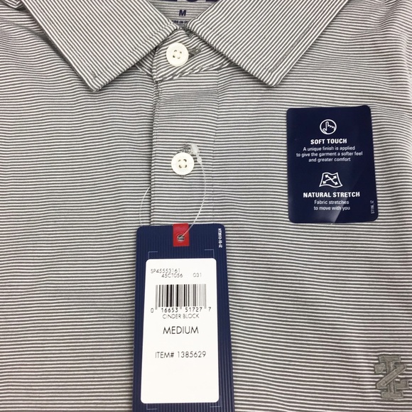 IZOD Men’s Micro Stripe Polo Shirt Medium - Picture 10 of 11